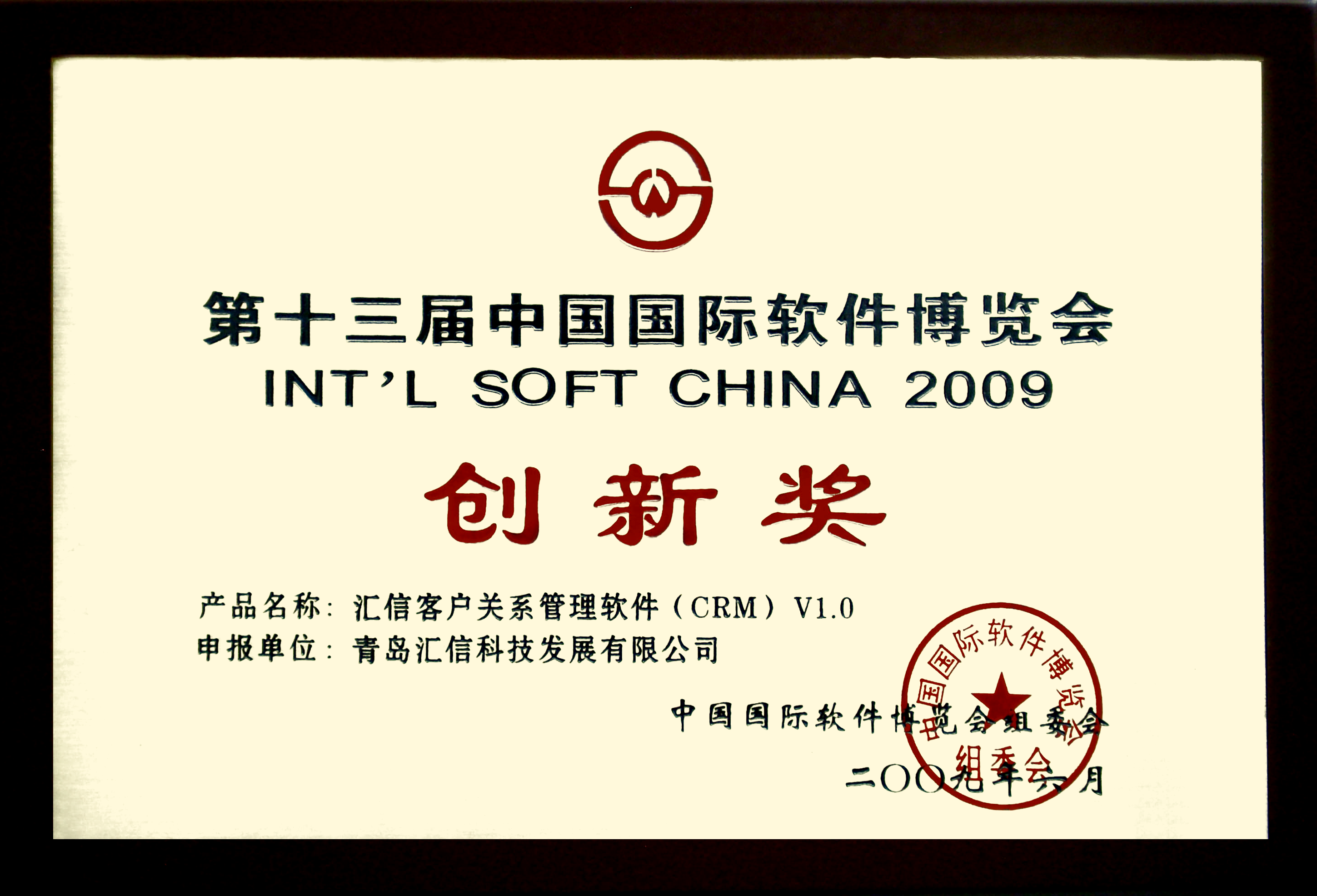 2009年-第13届软博创新奖奖牌